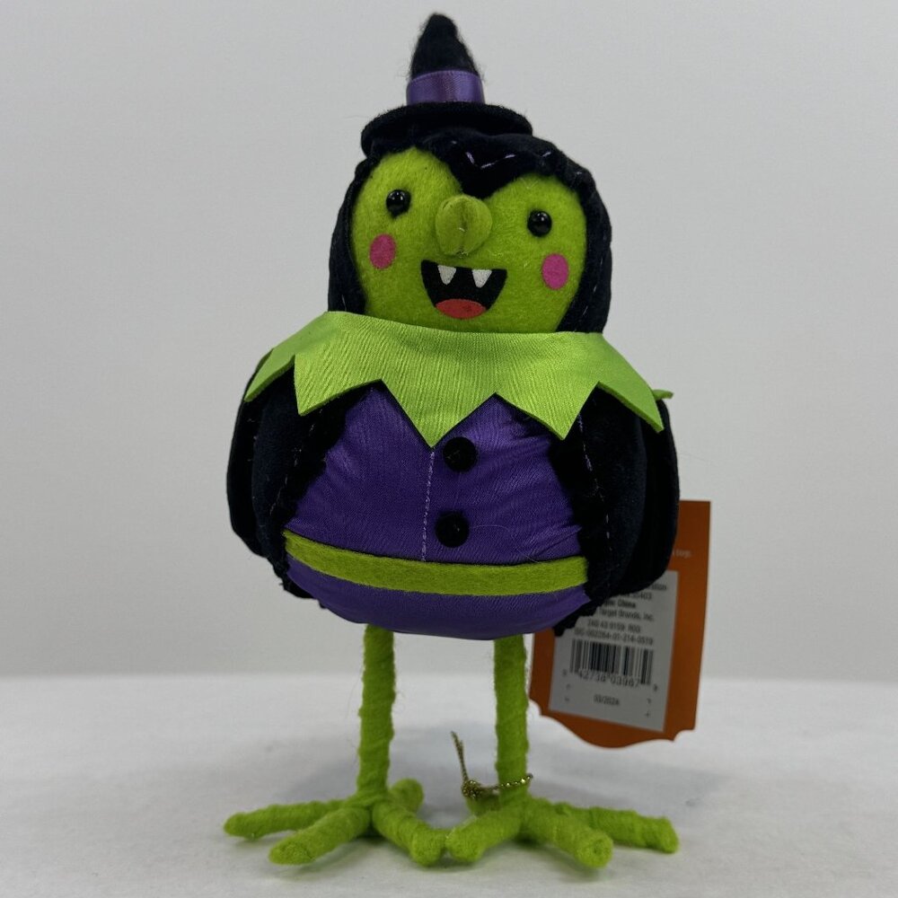 Hyde & Eek! Spellma Featherly Friends Halloween Decoration Bird Witch Hat Cape